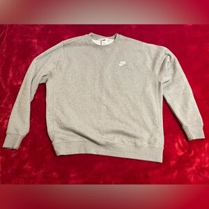 Nike Men's Light Gray Crewneck Sweater Size XL